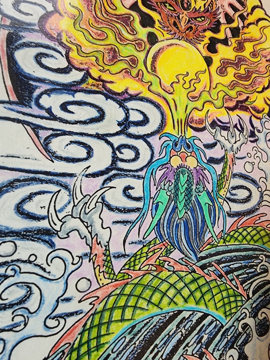 ORIGINAL Vintage 1986 Walt Dailey Jr Shop Used Tattoo Flash Sheet