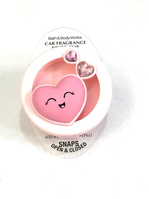 Bath & Body Works Pink Hearts Scentportable VISOR CLIP Car Fragrance