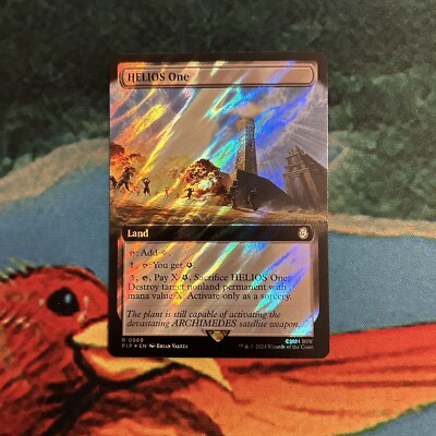 HELIOS One Surge Foil Extended Art MTG Single, UB: Fallout, 0969 R, Rare, Magic