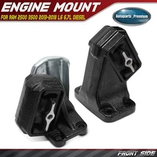2x Front LH & RH Engine Motor Mount for Ram 2500 3500 2013-2018 L6 6.7L Diesel