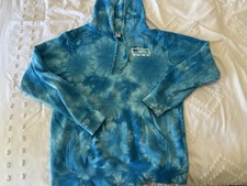 Blue Tie Dye Wahines Surf Boutique Medium Hoodie