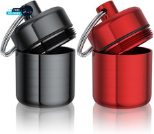 Ear Plug Carrying Case Keychain 2 Pack  Small Waterproof Metal Earplug