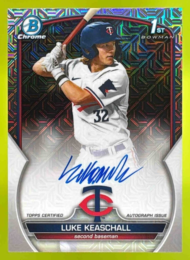 2023 Bowman Draft Luke Keaschall Chrome Auto Choice Refractor /150 #CDA-LK Twins