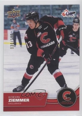2021-22 Upper Deck CHL Exclusives 30/100 Koehn Ziemmer #112 0me2