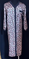 Vintage Kathryn Floral Gown Size L 1980s Pink Rose Button Front Maxi Nightgown