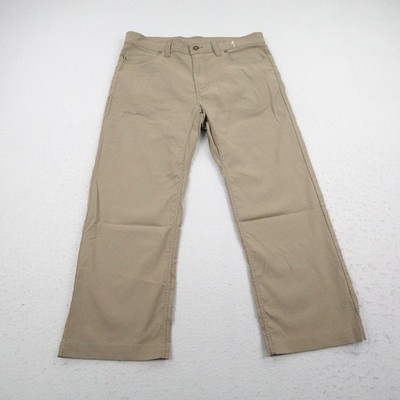 PrAna Pants Mens 35x30 Beige Chino Brion Trail Hiking Lightweight Outdoors Flex