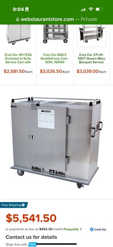 Cres Cor EB-120 1 Door Heated Banquet Cabinet
