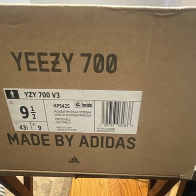 adidas Yeezy 700 V3 HP5425 Mono Safflower Mesh Low Top Sneakers Beige