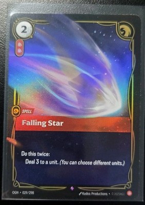 Riftbound League Of Legends Origins Foil Card OGN 029 Falling Star