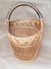 VTG Wicker Bouqet Flower Basket 18" Decorative