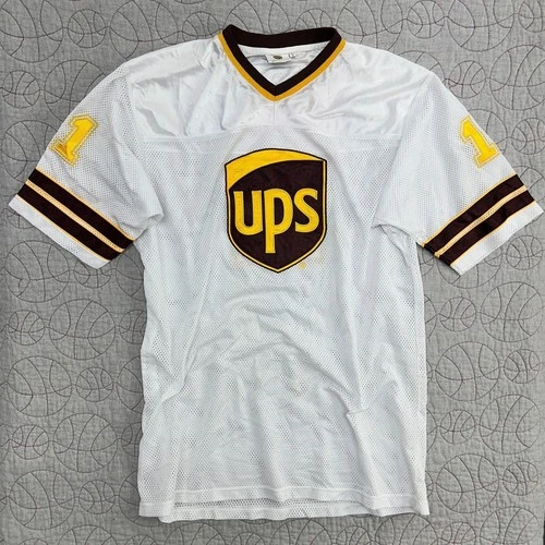 UPS Football Jersey White Mesh Embroidered Graphics 11 / Men's Large