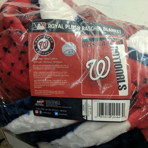 The Northwest Company MLB Washington Nationals Strike 60x80 Raschel Throw - Picture 2 of 8