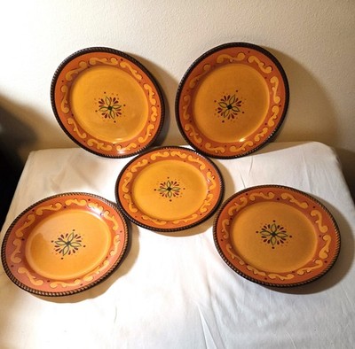 Five-Tuscan Home by Home & Garden 11 1/2 inch Dinner Plates Great Condition