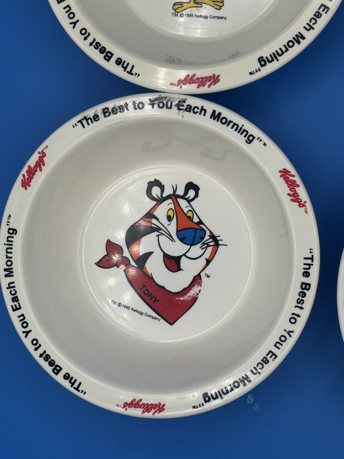 Vintage 1995 | Complete Set of 4 Collector Kellogg’s Cereal Bowls | Melamine