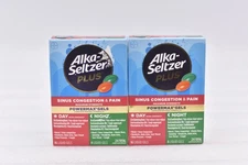 Lot of 2 Alka-Seltzer Plus Sinus Congestion & Pain Day & Night Gels EXP:09/26