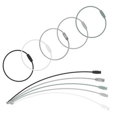30 Pcs Wire Keychain Cable, 6 Inch Metal Wire Key Ring Loop, Multicolor