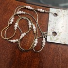 Vintage Korean Pearl And Beaded Gold Toned Necklace,  14.5 Inches — photo 1
