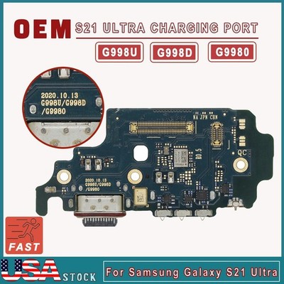 Original Mic Charging Port  Board For Samsung Galaxy S21 Ultra G998U G998D G9980