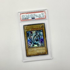 Yugioh Blue-Eyes White Dragon LOB-001 1st Edition (AE) 2002 PSA 8.5 - POP 2