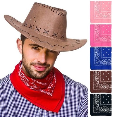 Cowboy Bandana Fancy Dress Scarf Neck Tie Western Accessory Adult One Size  14+ UK