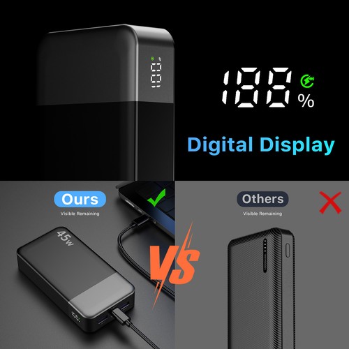 Power Bank 20000mAh Fast Charger 45W External Battery Battery For Mobile Phone - Picture 4 of 8