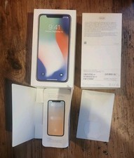 Apple iPhone X - 64GB - Silver RETAIL BOX ONLY
