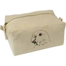 Kulturtasche / Schminkkoffer aus Canvas "Budgie Side View" (CS00039764)