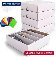 CHAIARRY 4-pack Sports Card Storage Boxes 3200 Count, Cardboard Trading Card, La