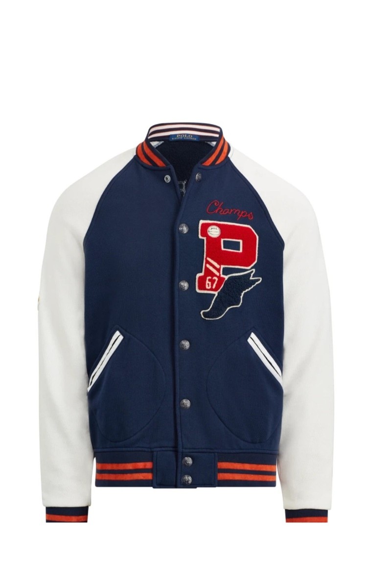 Polo Ralph Lauren Patch P Wing Baseball Bulldog Varsity Letterman