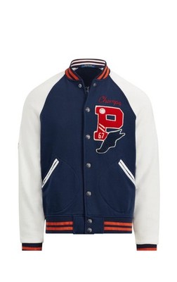 Polo Ralph Lauren Patch P Wing Baseball Bulldog Varsity Letterman