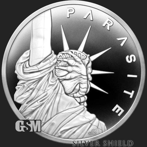 2025 1OZ PARASITE PROOF - Silver Shield .999 Pure - "IN-HAND" ICONIC ROUND