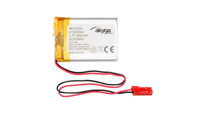 Akumulator litowo-polimerowy Akyga AKY0300 LP303040 Li-Po 3.7V/320mAh PCM złącze