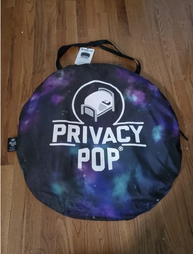 Galaxy Print Bed Canopy with Mesh Netting - Purple/Blue