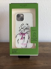 NWT KATE SPADE WHISKERS CAT IPHONE 15 CASE K1...