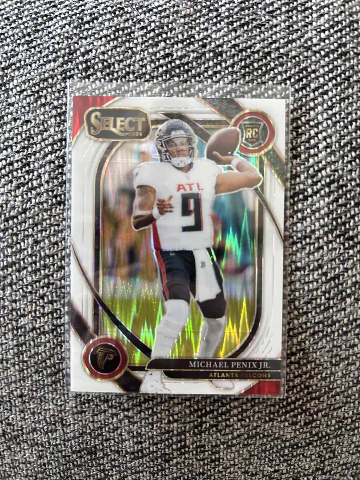 2024 PANINI SELECT MICHAEL PENIX JR. Club LEVEL WHITE PRIZM SHOCK RC /199