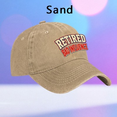 Retired Bad Influence Dad Hat Vintage Cotton Adjustable Cap
