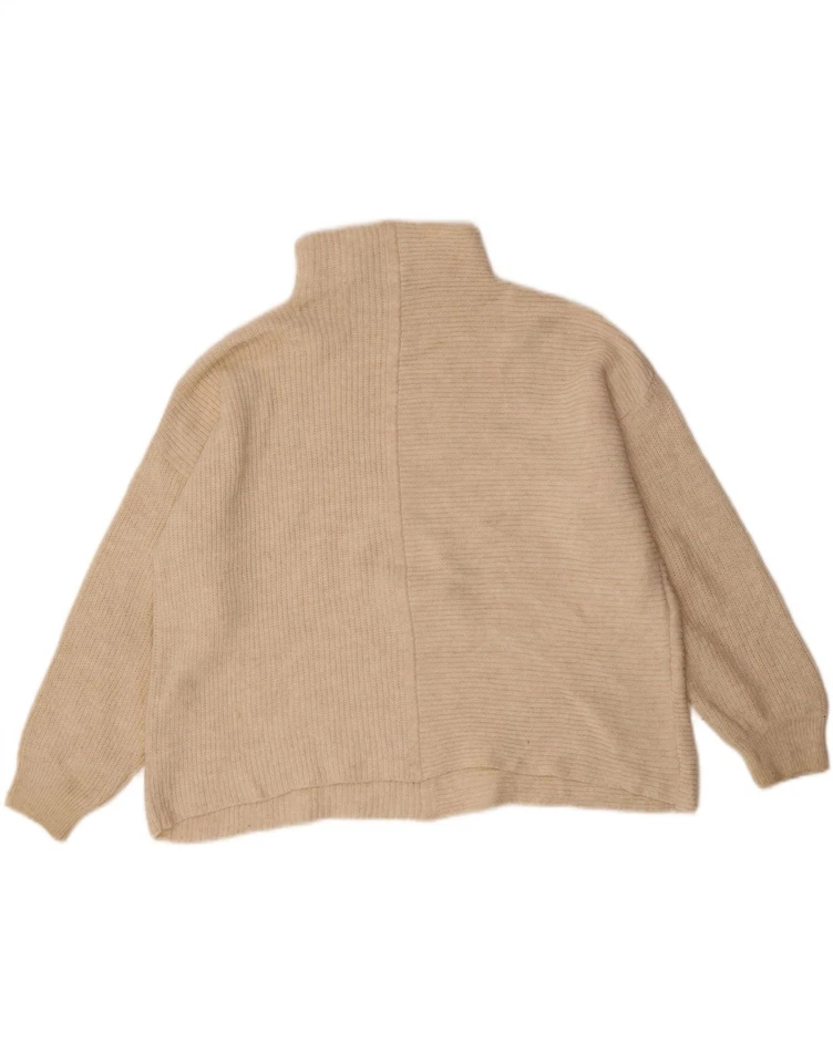 Suéter Jersey TOPSHOP Mujer Gran Tamaño Cuello Tortuga Reino Unido 8 Pequeño Beige AU04 Foto 2 de 3