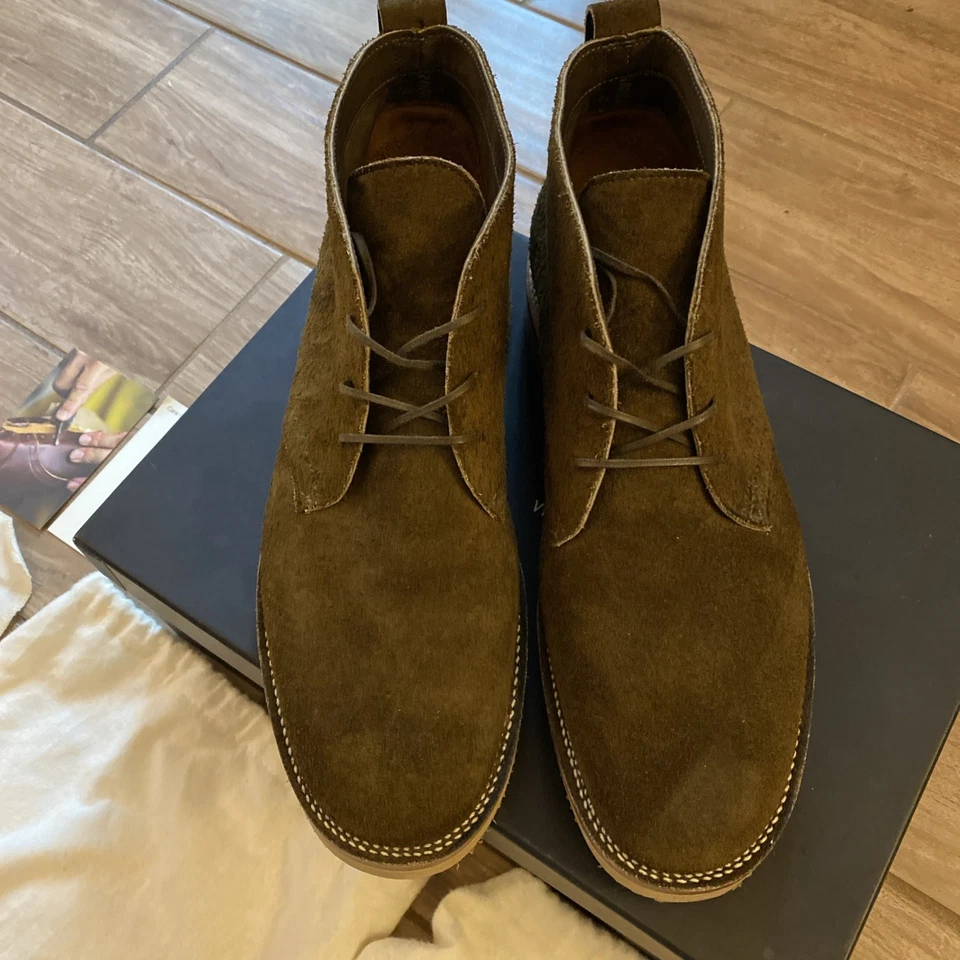 Ботинки Viberg Bernhard Chukka с ремешком HRWN цвет Mushroom Chamois 1035 замша 11,5 - Изображение 2 из 4
