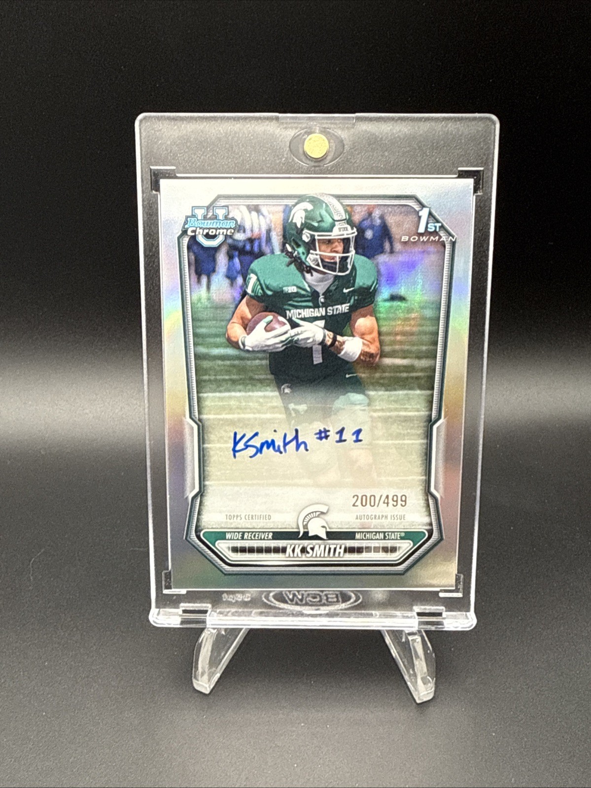 KK Smith 2026 Bowman Chrome Auto True Refractor Auto /499 🔥 Spartans 1st