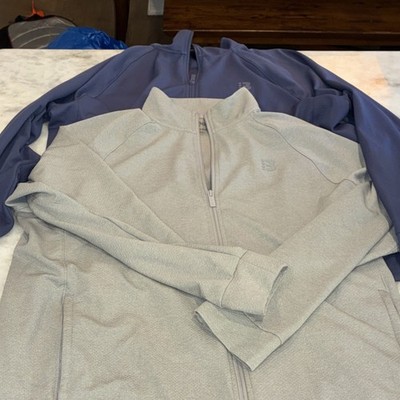 Bench Men's XL Gray/Blue bundle Full Zip Active Jacket Long Sleeve 