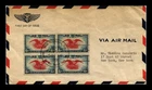 US COVER AIR MAIL 6C FDC SCOTT C23 BLOCK OF 4 ST PETERSBURG FLORIDA