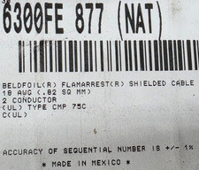 Belden Wire 6300FE 18/2C Shielded Media Contr...