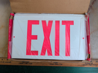 COOPER SURE-LITES SLX70RWH STEEL SELF-POWERED LED EXIT SIGN - NEW