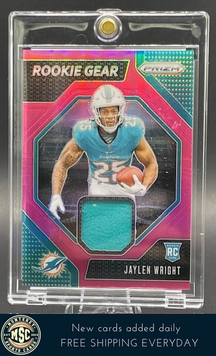 Jaylen Wright 2024 Panini Prizm Rookie Gear Pink #RG-JWT Miami Dolphins