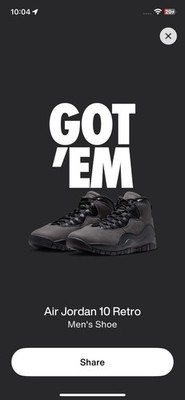 Nike Air Jordan 10 Retro Shadow Charred Grey HJ6779-001 Size 12M
