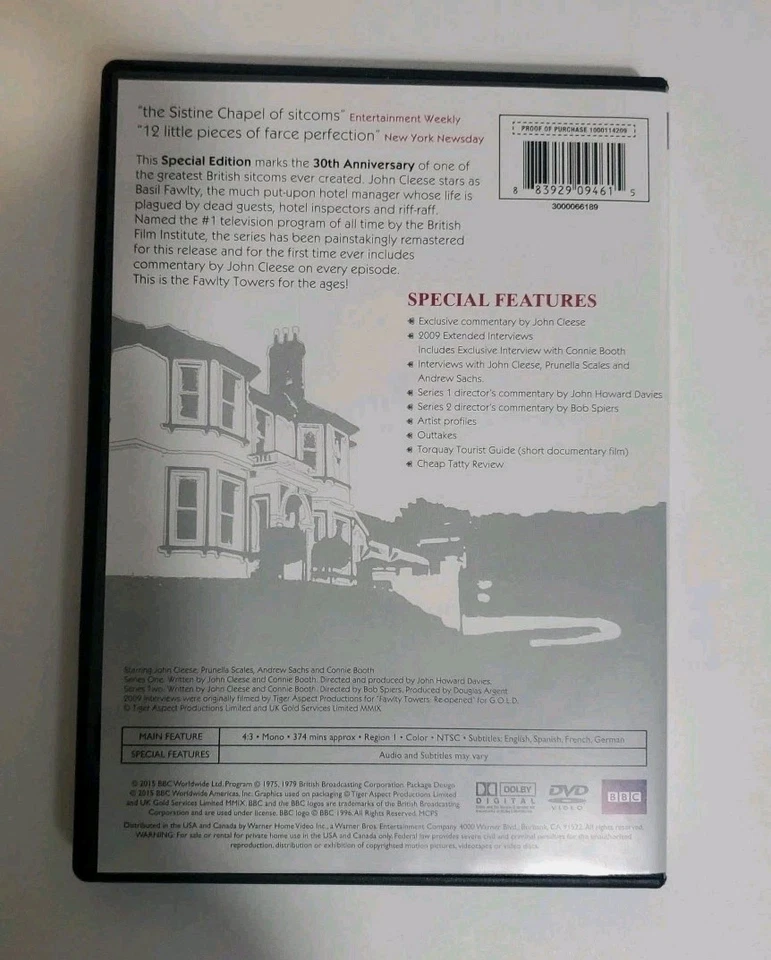 Fawlty Towers: Complete Remastered Collection DVD 3 Disc Set BBC 2015 - Imagem 4 de 4