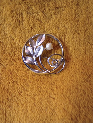 C.R. Company .925 Sterling Brooch Screw Back Earrings