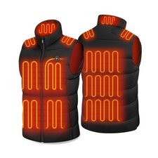 Men's Heated Vest with 16000mAh 7.4V Battery Pack Included, Light W... Fast Ship