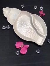 SIGRID OLSEN  Melamine Platter 18” Divided  Shell Beach Pearl off white