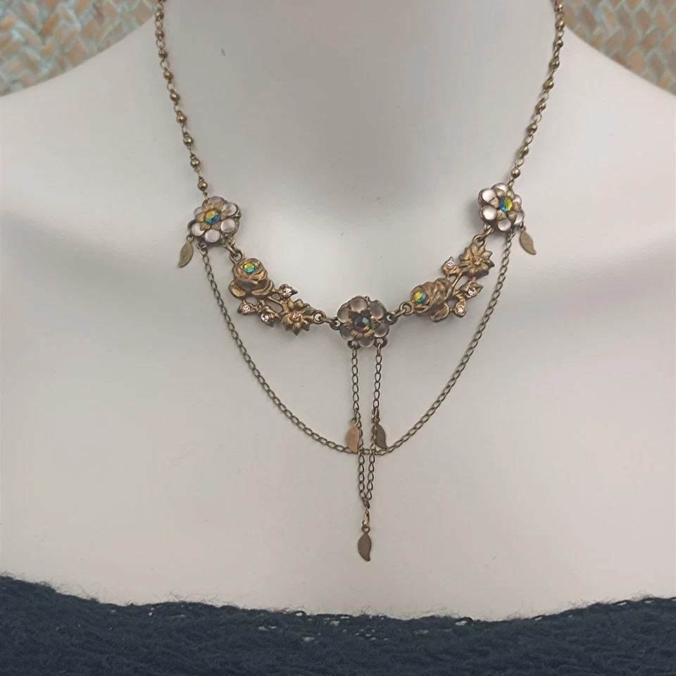 Michal Negrin Collar Floral Romántico Boho Shabby Chick Lámpara Victoriana Foto 2 de 4